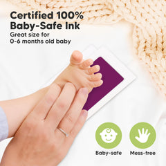 KeaBabies baby-safe ink pad with safety certification details