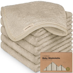 KeaBabies washcloths absorbent 10x10 for gentle newborn bathing.