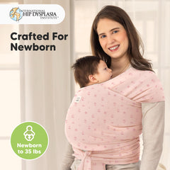 KeaBabies wrap ergonomic design providing comfortable back and shoulder support