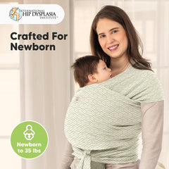 KeaBabies wrap carrier fabric close-up showing soft, breathable texture