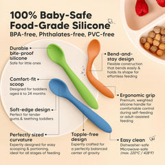 KeaBabies bite-proof edges protect gums while tiny testers explore textures.
