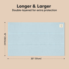 KeaBabies large 20x12 inch burp cloths offer extra surface for mess management.
