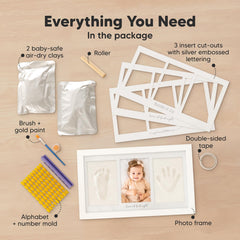 KeaBabies clay handprint kit showing safe, durable material for keepsakes