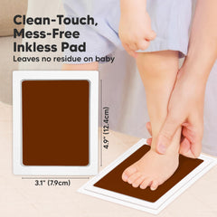 KeaBabies clean touch ink pad prevents ink on baby's skin