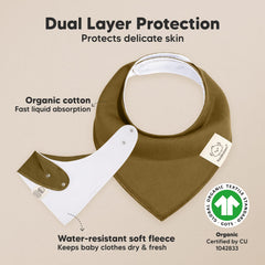 KeaBabies drool-absorbent bandana bibs keep baby dry during teething.
