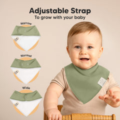 KeaBabies dual-layer absorbent bib combines cotton and fleece for extra protection