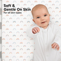 KeaBabies Isla sheet with hidden elastic band for durability and long-lasting fit.