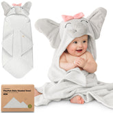 KeaBabies Ella hooded towel offers soft comfort for newborns after bath
