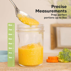 KeaBabies freezer-safe glass jars for batch-prepped meals