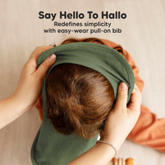 KeaBabies Hallo bib close-up organic cotton highlighting skin-friendly comfort.