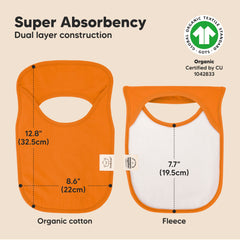 KeaBabies Hallo bib pullover design enables easy wear and secure fit for active babies.