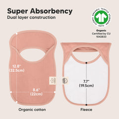 KeaBabies Hallo Bib with water-resistant fleece back keeps clothes dry