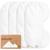 KeaBabies Hallo Burp Cloths curved coverage for shoulder protection.