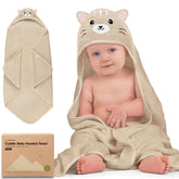 KeaBabies hooded towel in large 35x35 size for newborn coverage