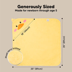 KeaBabies 500GSM plush fabric delivers thick, cozy bath time feel.