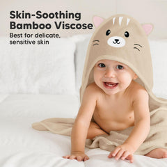 KeaBabies hooded towel with 500gsm plush thickness