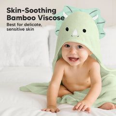 Keababies hooded towel ultra-soft 500gsm for gentle drying.