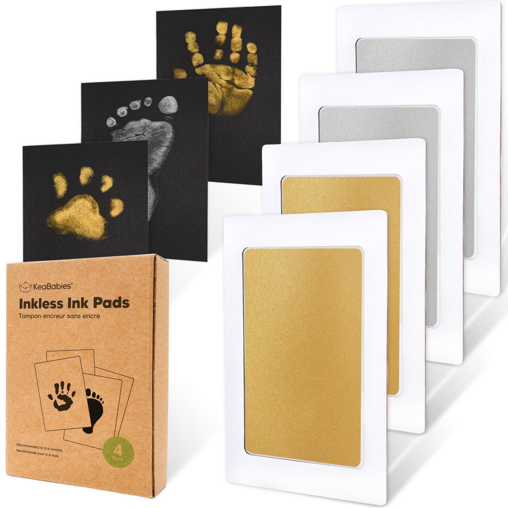 KeaBabies InklessBaby Hand Print Kit captures tiny hands, mess-free.