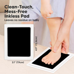 KeaBabies inkless kit footprint: preserves newborn feet cleanly for lasting memories.