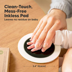 KeaBabies jet black clean touch ink pad provides mess-free impressions.
