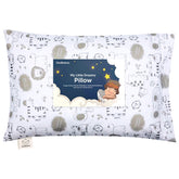 KeaBabies KeaSafari toddler pillow on a bed showing the 13x18 size for restful sleep