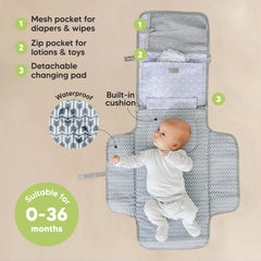 KeaBabies large changing pad unfolded, offering a roomy surface for diaper changes.