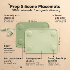 KeaBabies non-slip placemats with suction cups stay secure.
