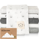 KeaBabies organic burp cloths, 20x12 size, ideal for comfortable burping.