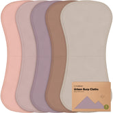 KeaBabies organic burp cloths offer broad 21x10 coverage for newborns during feeds.