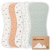 KeaBabies burp cloths with three-layer design for reliable absorption.
