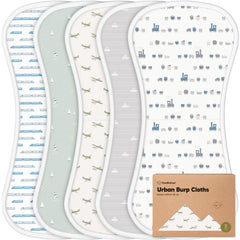 KeaBabies Organic Burp Cloths with shoulder coverage to keep outfits clean during feeds