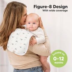 KeaBabies Organic Burp Cloths 21x10 inches offer generous chest coverage for messes.