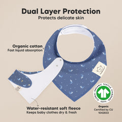 KeaBabies organic cotton bandana bib highlights ultra-soft fabric for delicate skin