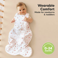 KeaBabies organic cotton sleep sack closeup shows soft fabric
