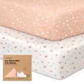 KeaBabies pack-n-play-sheets-2pack: two fitted sheets for portable play yards with secure fit.