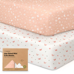 KeaBabies pack-n-play-sheets-2pack: two fitted sheets for portable play yards with secure fit.
