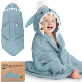 KeaBabies PlayPals hooded towel ready for bath time comfort