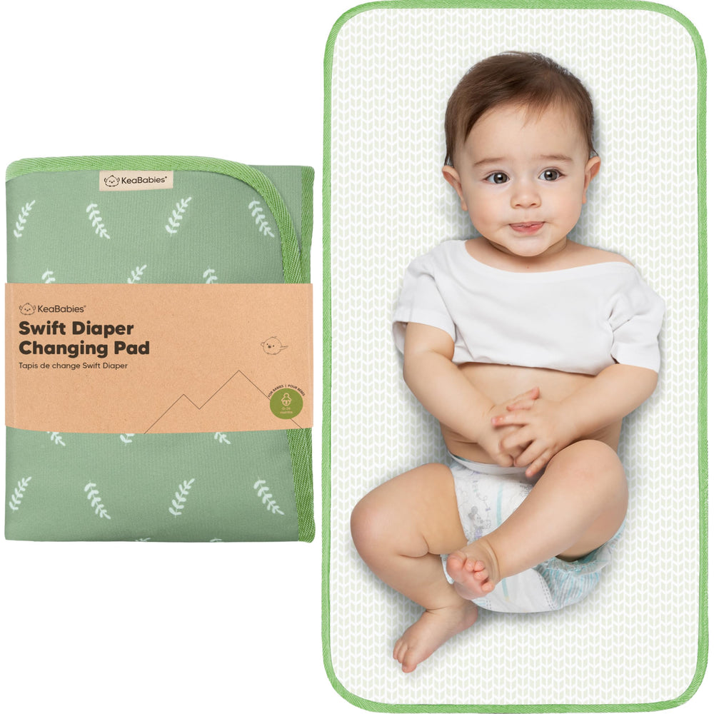 KeaBabies portable changing pad with large area for easy diaper changes on the go