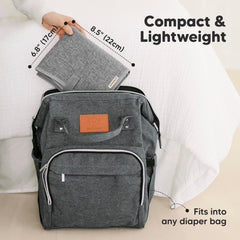 KeaBabies portable changing pad large area for spacious diaper changes