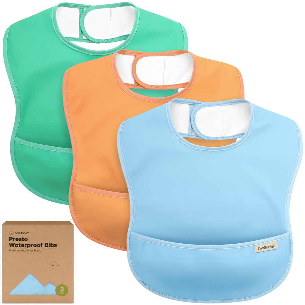 KeaBabies Presto bib: lightweight waterproof bib for easy cleanup