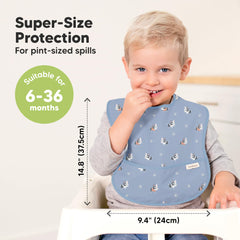 KeaBabies Presto bib PROtech fabric is reusable and 100% waterproof.