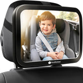KeaBabies shatterproof car mirror offers a clear backseat view for safe, quick checks.
