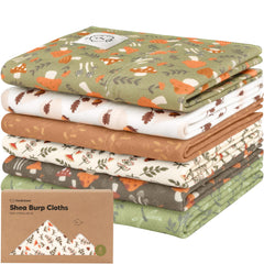 KeaBabies Shea Burp Cloths 20x12 size for easy mess capture and comfort.