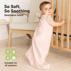 KeaBabies Mist Rose fabric detail highlights organic cotton softness and GOTS certification