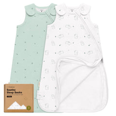 KeaBabies sleep sack two-pack front view highlights soft fabric and fit.