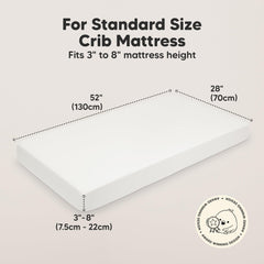 KeaBabies soft breathable organic cotton crib sheet feels gentle on delicate skin.