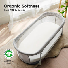 KeaBabies Soothe texture closeup shows premium jersey cotton for gentle touch.