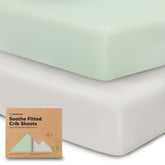 KeaBabies Soothes fitted crib sheet on standard crib mattress for safe, comfy sleep.