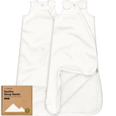KeaBabies Soothe Sleep Sack soft white front view for gentle, breathable all-season wear.