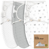 KeaBabies Soothe Swaddle Sack Nordic pack in action for cozy newborn swaddling